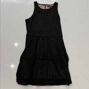 BCBGMaxAzria Black Mini Dress with nude underlay. Size M